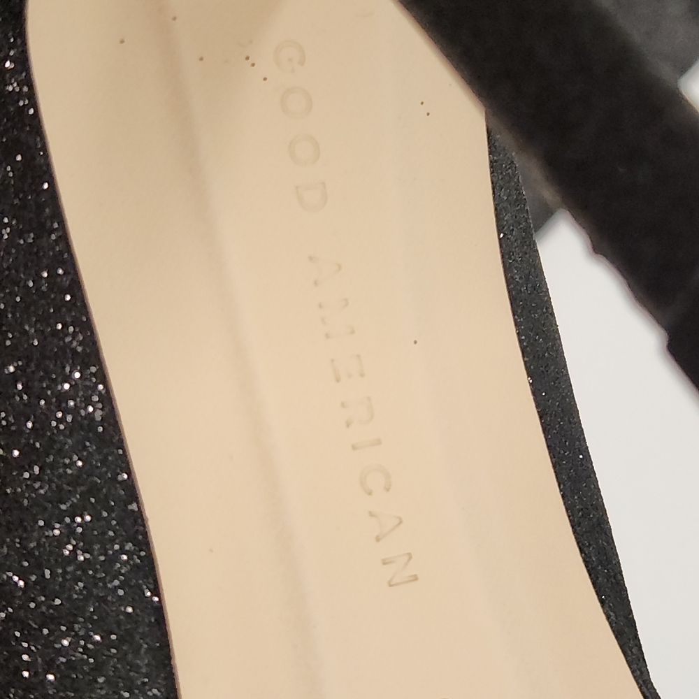 Good American Boots Women Sz 6 Blck Glitter Thigh Kardashian GA173G-X $349 - Picture 12 of 12